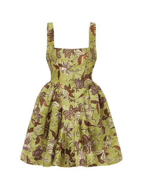 ALÉMAIS Citron Flounce Mini Dress