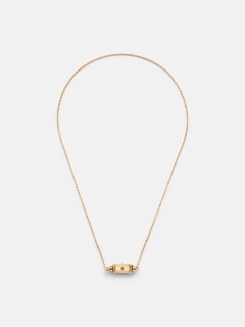 MARIE LICHTENBERG Coco Micro 18kt gold necklace with rubies