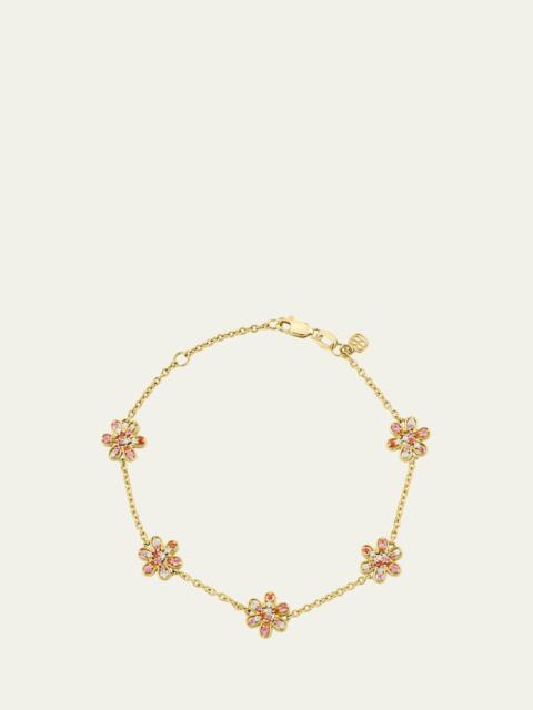 SYDNEY EVAN 14K Daisy Cocktail Chain Bracelet