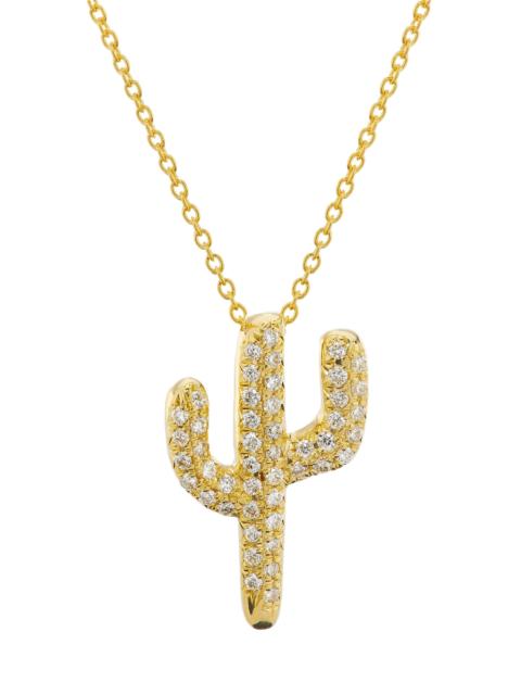 ROBERTO COIN Women's 18K Yellow Gold & 0.25 TCW Diamond Cactus Pendant Necklace - Gold