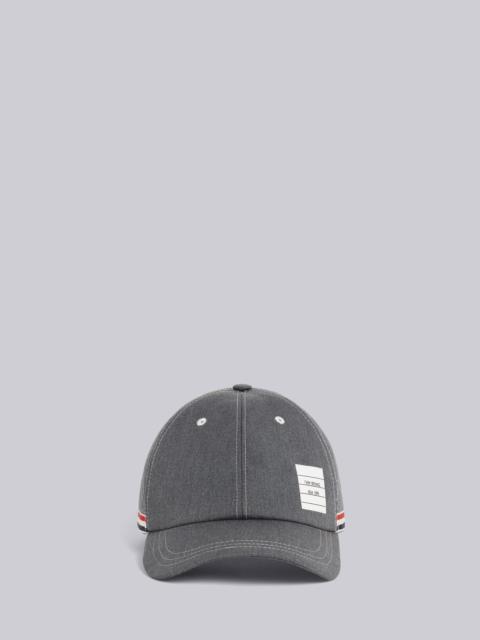 Medium Grey Typewriter Cloth Contrast Stitch 6-Panel Baseball Cap