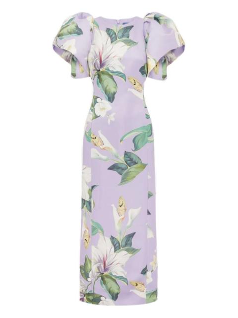 LEO LIN Lucinda puff-sleeve floral maxi dress