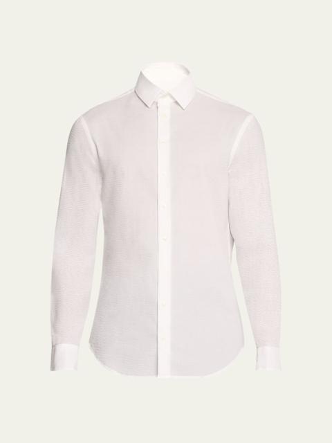 GIORGIO ARMANI Men's Seersucker Sport Shirt