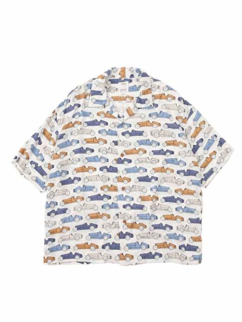 visvim CABAN SHIRT S/S OPEN WHEELER WHITE