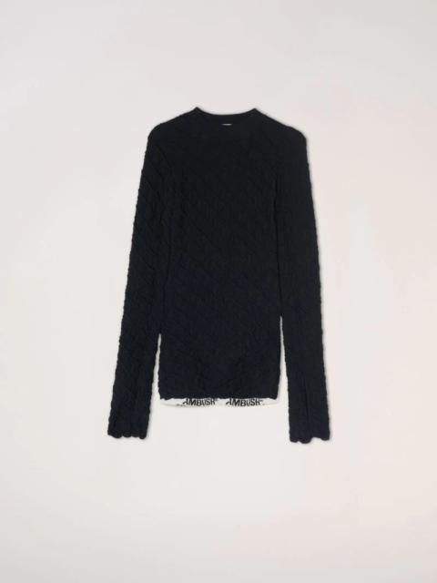 MONOGRAM KNIT TURTLENECK TOP