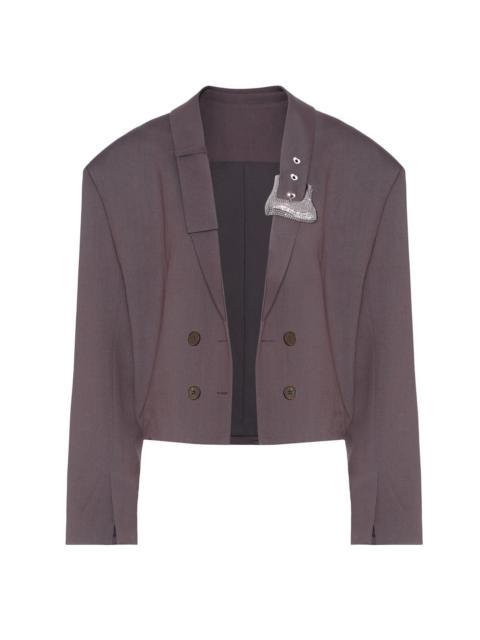 POSTER GIRL SUZAN CROPPED BLAZER TOBACCO