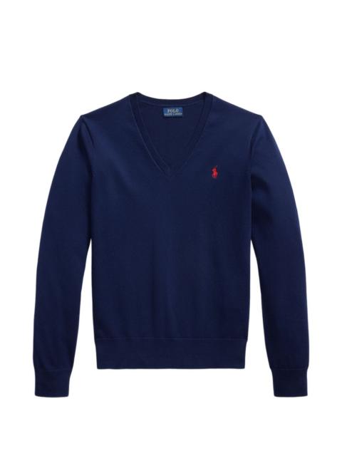 Polo Ralph Lauren logo-embroidered V-neck sweater