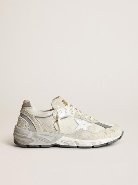 Golden Goose Dad-Star sneakers in white mesh and suede with white leather star and beige leather heel tab
