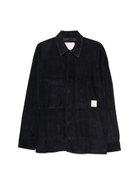 EMPORIO ARMANI suede shirt jacket