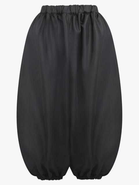 Comme Des Garçons ELASTIC GATHERED WAIST BALLOON PANT WITH CUFF | BLACK
