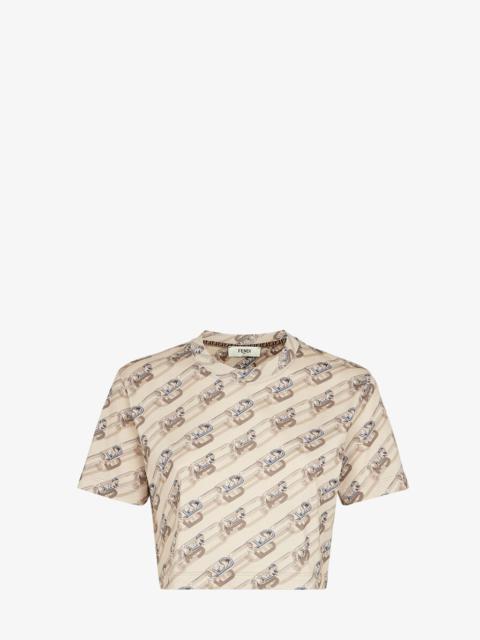 FENDI Beige cotton T-shirt
