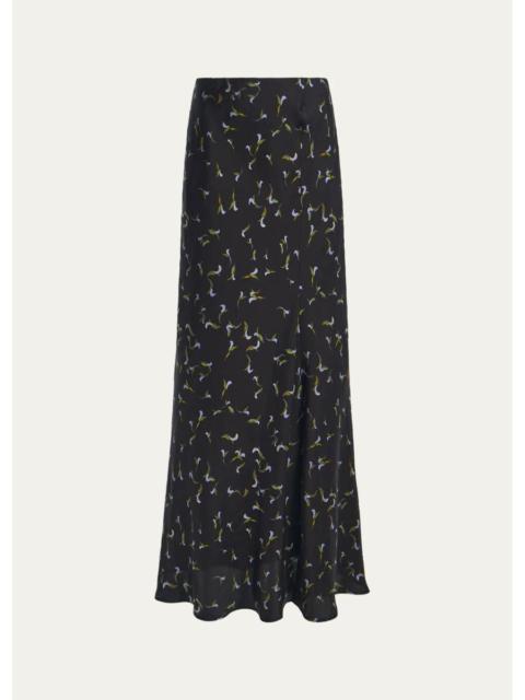 Altuzarra Casey Abstract-Print Silk Midi Skirt