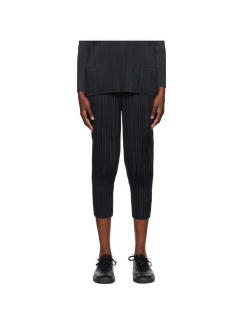 Pleats Please Issey Miyake Black Thicker Bottoms 2 Trousers