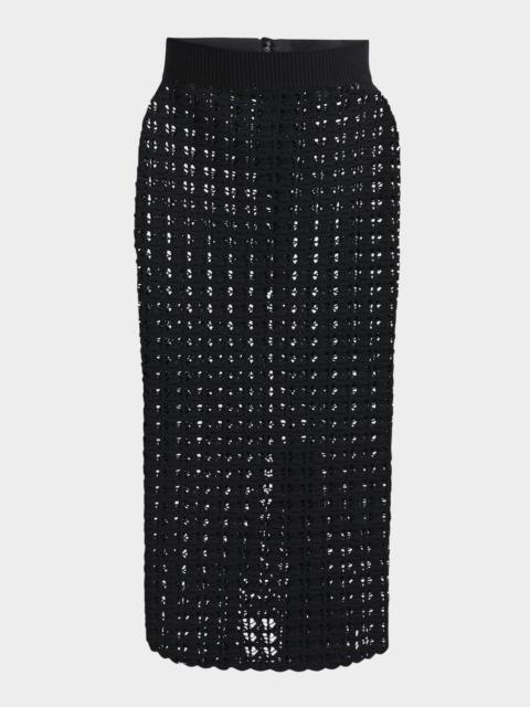 Dolce & Gabbana Crochet Pencil Midi Skirt