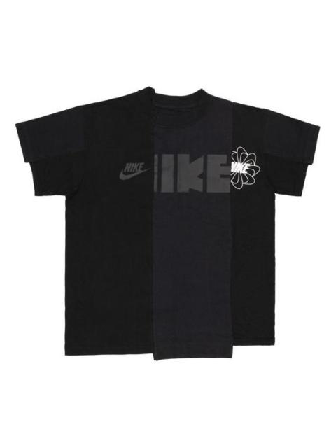 Nike (WMNS) Nike x Sacai Crossover NRG Splicing Logo Short Sleeve Black CD6311-010