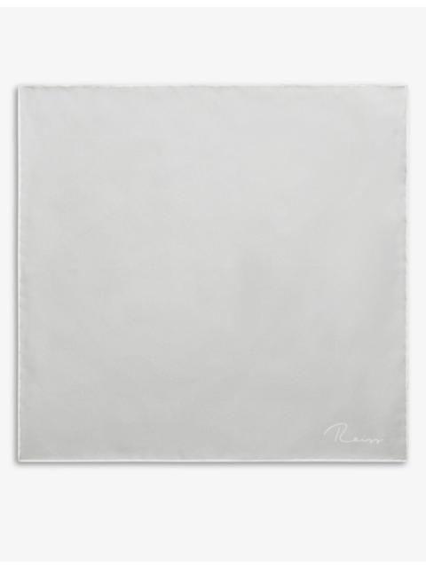 REISS Ceremony logo-print silk pocket square