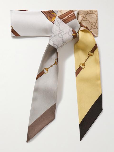 GUCCI Printed Silk-jacquard Scarf