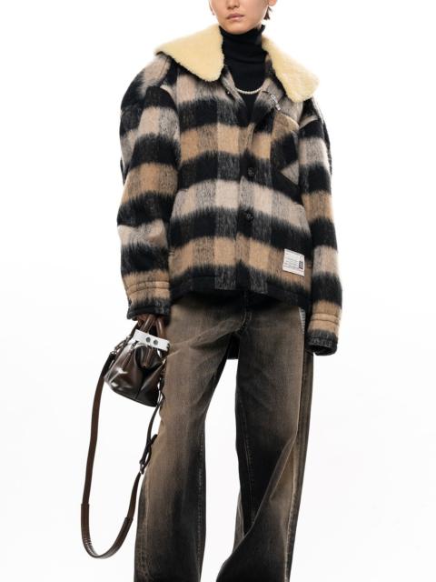 Maison MIHARAYASUHIRO Detachable Collar Check Shaggy Shirt