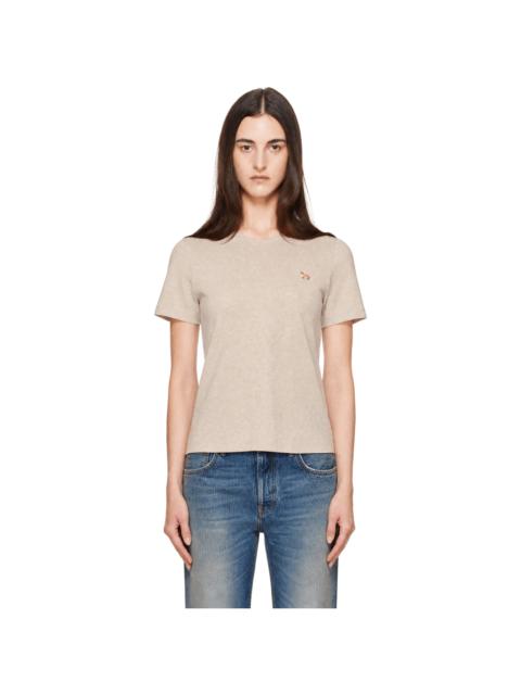 Maison Kitsuné Beige Baby Fox Head Regular T-shirt