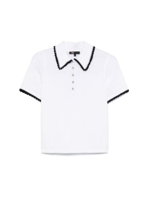 maje knitted polo top