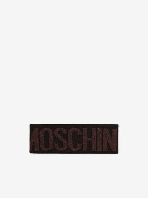Moschino logo-intarsia knitted headband