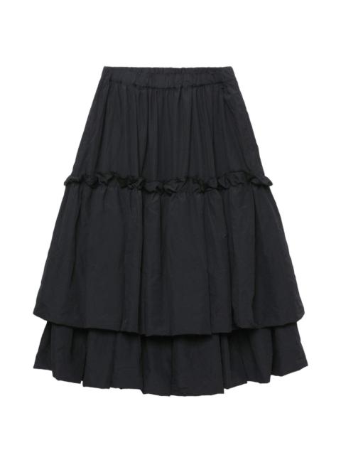 BLACK COMME des GARÇONS ruffled tiered midi skirt