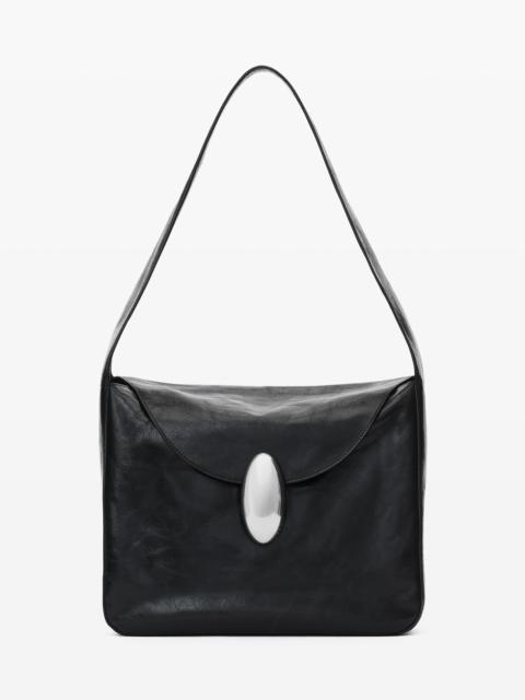 dome medium hobo bag in crackle patent leather