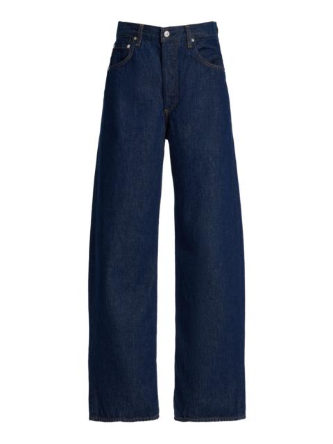 Citizens of Humanity Ayla Mid-Rise Wide-Leg Jeans dark wash