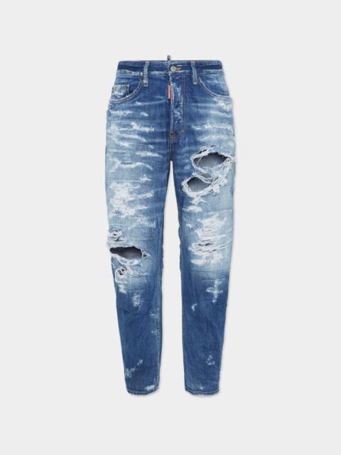 DSQUARED2 MEDIUM SUPER RIPPED WASH BRO JEANS