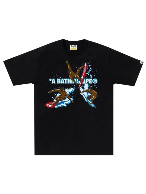 A BATHING APE® BAPE Surfing Apes Tee 'Black'