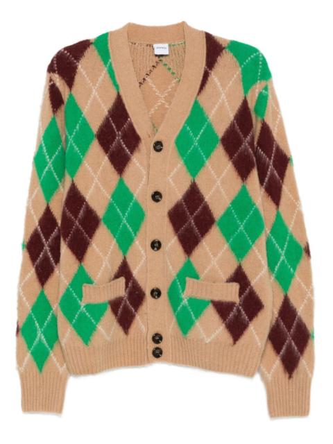 Aspesi argyle-pattern cardigan