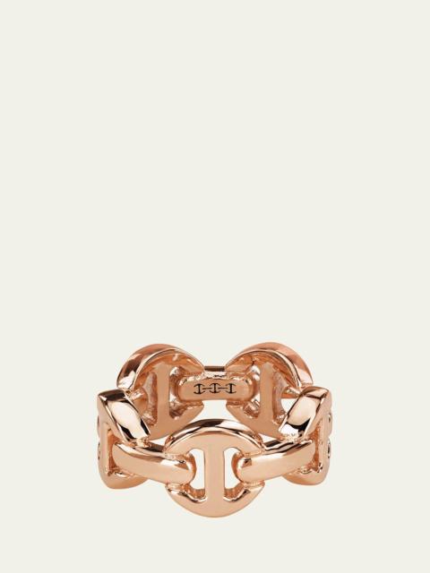 HOORSENBUHS® 18K Rose Gold Dame Tri-Link Ring