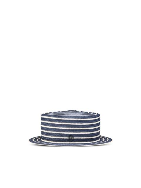MAISON MICHEL Augusta striped-design hat