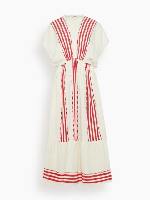 lemlem Leila Plunge Dress in Eshe Red