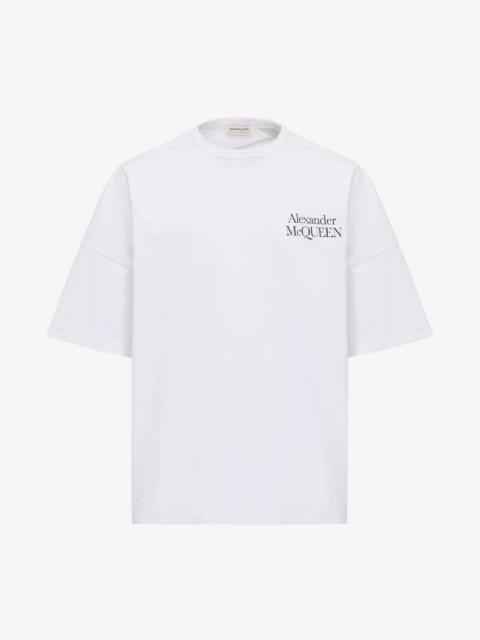 Alexander McQueen Men's Exploded Logo T-shirt in White