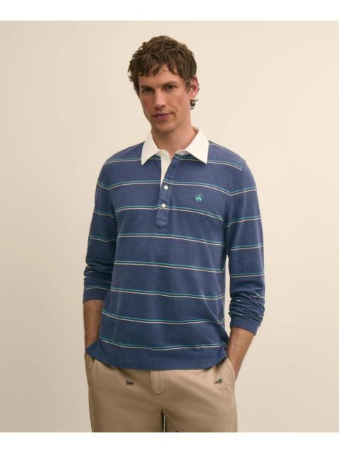 Brooks Brothers Supima® Cotton Pique Woven-Collar Striped Vintage Polo Shirt
