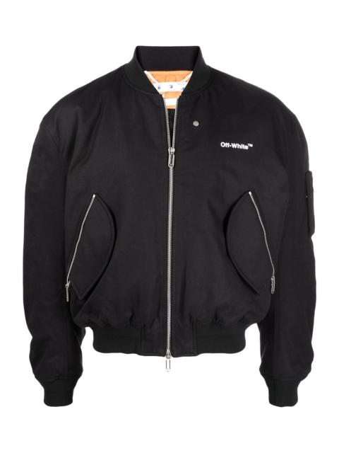 Off-White Diagonal Tab Bomber Jacket Black