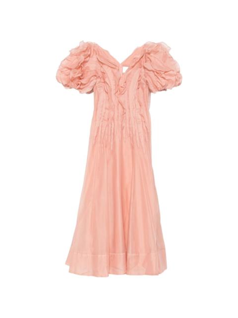 Aje. ruffled puff-sleeve dress