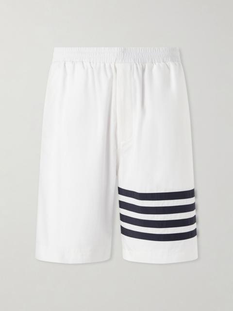 Thom Browne Straight-Leg Striped Shorts White