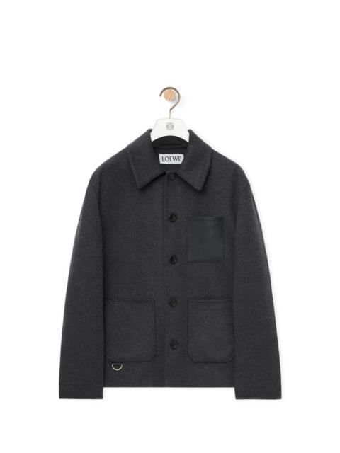 Workwear jacket in wool and cashmere