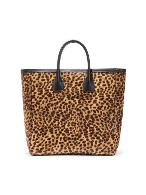 NILI LOTAN Women's Freddie Leopard-Print Calf Hair Tote Bag - Brown Leopard Print