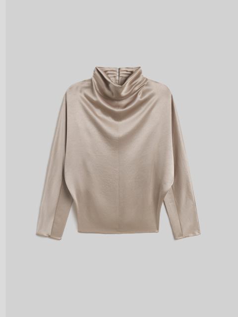 Citizens of Humanity Ilaria Draped Japanese hammered Satin Top In Champagne