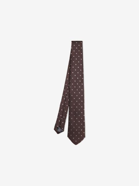 Canali polka-dot jacquard-weave tie