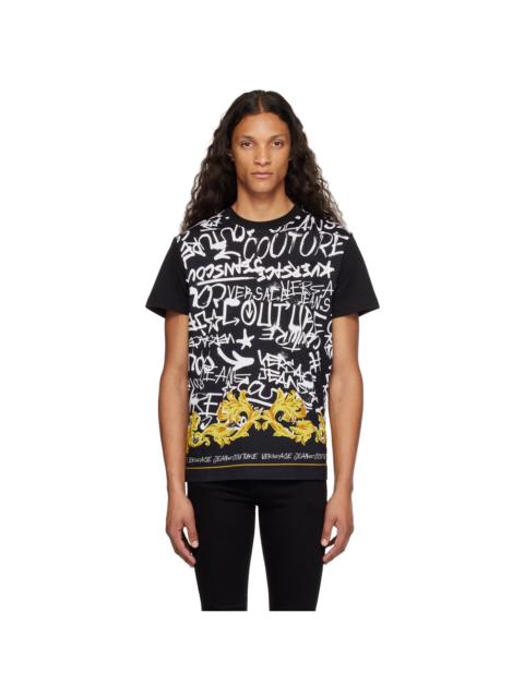 VERSACE JEANS COUTURE Black Graffiti T-Shirt