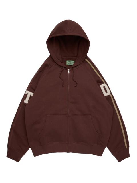DENIM TEARS Chenille Patch Zip Hoodie "Brown" DT915