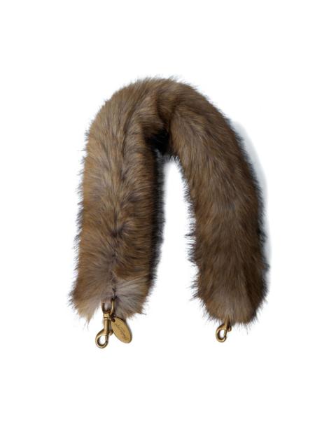 BALENCIAGA faux fur hardware bag strap