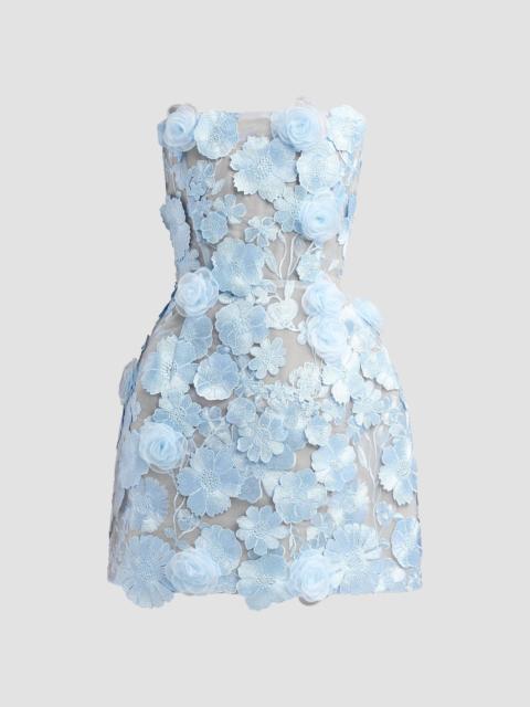 BRONX BANCO Women's Maraya Bouquet Mini Dress - Powder Blue