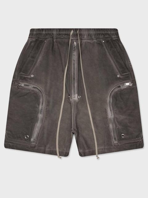 Rick Owens DRKSHDW BAUHAUS DENIM SHORTS - DARK DUST