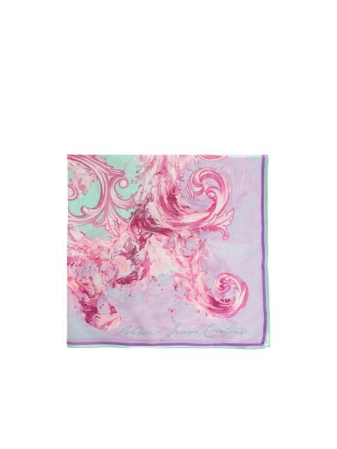 VERSACE JEANS COUTURE printed trim scarf