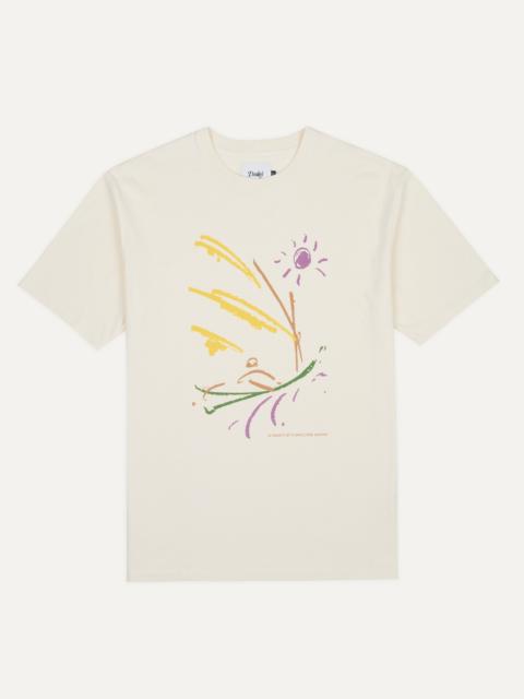 Drake's Antique White 'Sun Sail' Print Short-Sleeve Hiking T-Shirt